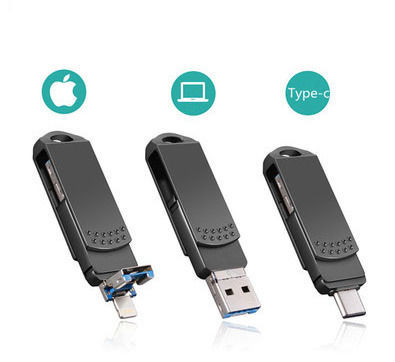 OTG USB Flash Drive 3 IN 1 - แฟรชไดร์ชสำหรับมือถือ 3 IN 1 พรีเมี่ยม