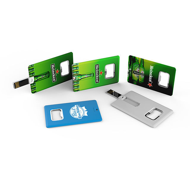 Card Flash Drive - แฟรชไดร์ชเครดิตการ์ดพร้อมที่เปิดขวด พรีเมี่ยม